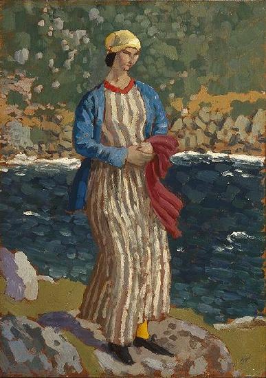 John Augustus Atkinson Woman by a Riverbank China oil painting art
